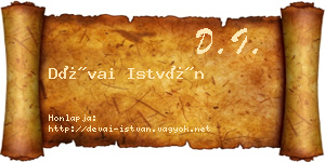 Dévai István névjegykártya
